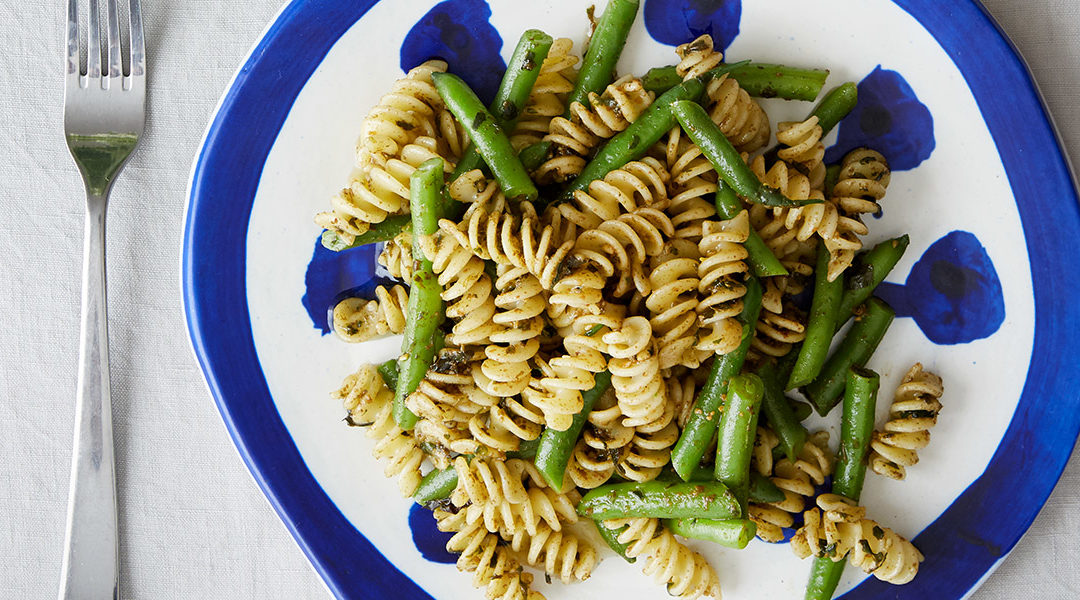 Penne Genovese with Green Beans & Basil Pesto Recipe