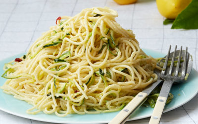 Spaghetti Zucchini Ricotta Lemon Zest Recipe